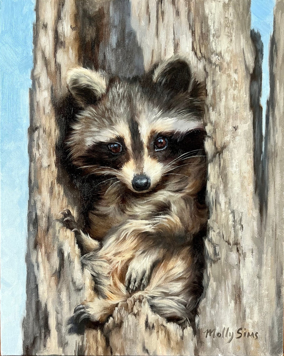 Raccoon Painting - Animal Painting - Raccoon Art - Giclee Print - Baby ...