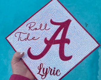 Handmade Rhinestone Graduation Cap Topper | Custom Grad Hat Decor | Sparkly Senior Cap | Personalized Class of 2026 Keepsake