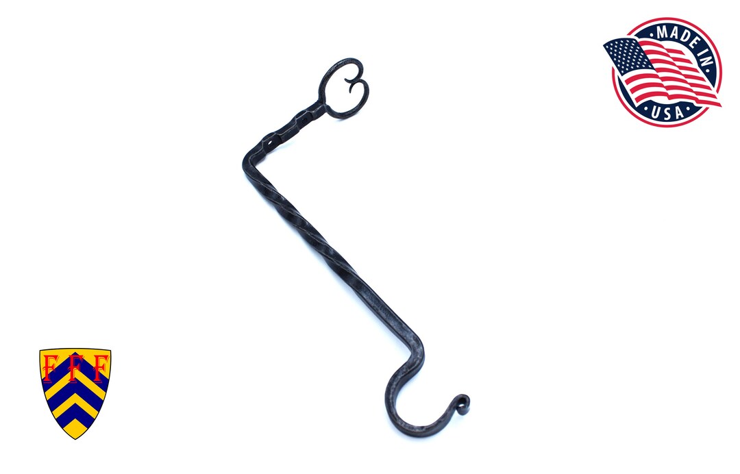 Fiery Furnace Square Stock Heart Extension Hook Hand MADE