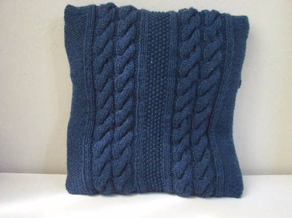 Knitting pattern cushion cover knit Calico Collection Cable Knit Pillow
