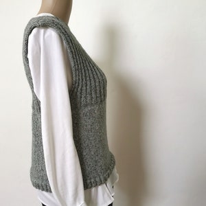 Knitting Pattern Vest Beginner, Women Slipover Easy Pattern, Sleeveless ...