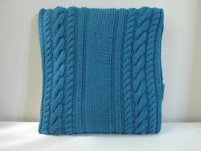 Knitting pattern cushion cover with cables Irish pillow Etsy Portugal