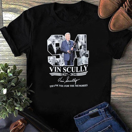 Vin Scully Shirt 1927-2022 Thanks You For The Memories t Shirt