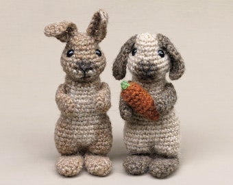 Crochet pattern for Poochey and Fudge, crochet bunny & lop rabbit amigurumi - Instant download PDF File