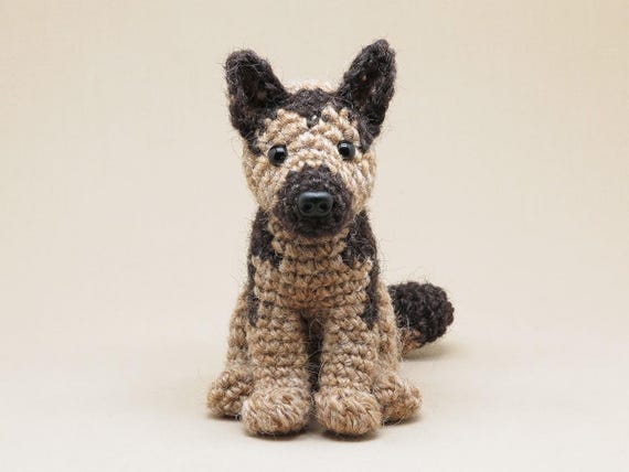 Crochet pattern for Doerak, realistic crochet German Shepherd puppy dog amigurumi - Instant download PDF File
