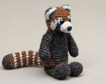 Crochet pattern for Bodo the crochet amigurumi red panda - Instant download PDF File