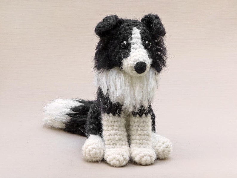 Crochet pattern for Finnly, realistic crochet Border Collie dog amigurumi Instant download PDF File image 4