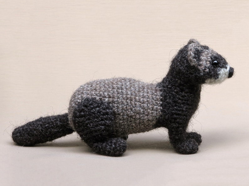 Crochet pattern for Bolthus, realistic crochet ferret or polecat amigurumi Instant download PDF File image 5