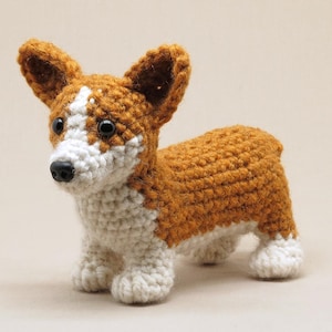 Häkelanleitung für Choppie, realistischer gehäkelter Corgis, Amigurumi - Sofortiger Download PDF-Datei