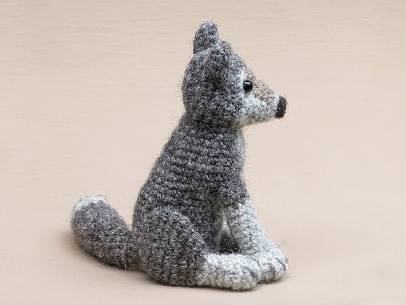 Woolfie realistic crochet wolf amigurumi pattern Etsy