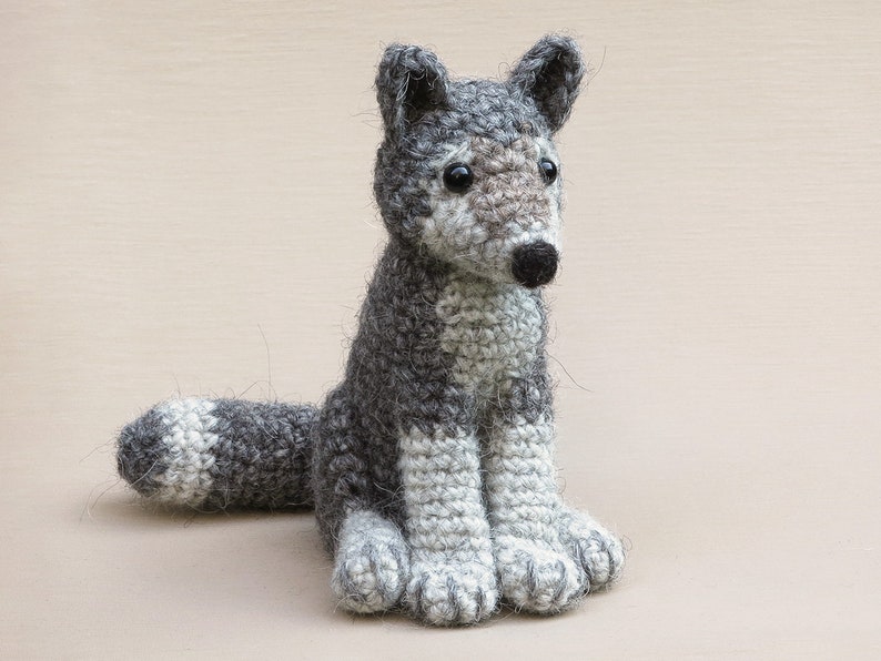 Crochet pattern for Woolfie, realistic crochet wolf amigurumi Instant download PDF File image 4