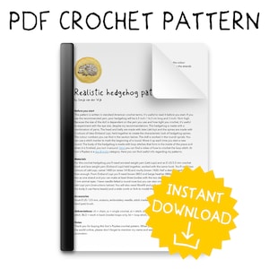 Crochet pattern for realistic crochet hedgehog amigurumi Instant download PDF File image 2