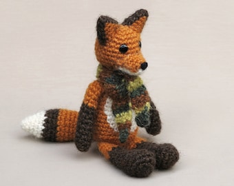 Crochet pattern for Flam the sitting fox amigurumi - Instant download PDF File