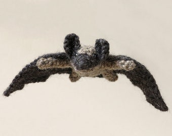 Crochet pattern for Mr. Batty the realistic crochet bat amigurumi - Instant download PDF File