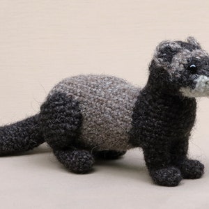 Crochet pattern for Bolthus, realistic crochet ferret or polecat amigurumi Instant download PDF File image 4