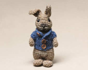 Crochet pattern for Poochey the dapper crochet bunny rabbit amigurumi - Instant download PDF File