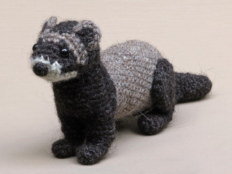 Crochet pattern for Bolthus, realistic crochet ferret or polecat amigurumi Instant download PDF File image 8