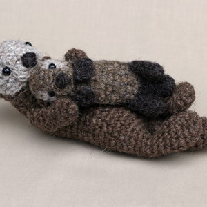 Crochet pattern for Sno and Snoosle, realistic crochet sea otter pup amigurumi Instant download PDF File image 4