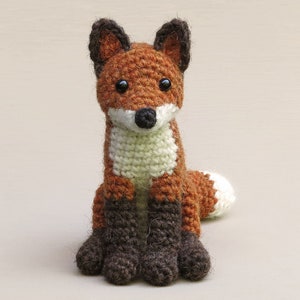 Patron au crochet pour Flamsie, amigurumi renard au crochet réaliste - Fichier PDF à télécharger instantanément