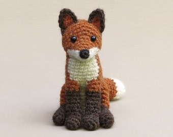 Crochet pattern for Flamsie, realistic crochet fox amigurumi - Instant download PDF File