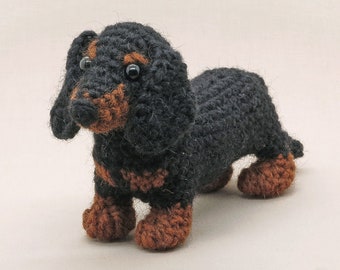 Häkelanleitung für Toki, realistisches Häkel-Miniatur-Dackel-Hund-Amigurumi – Sofortiger Download als PDF-Datei