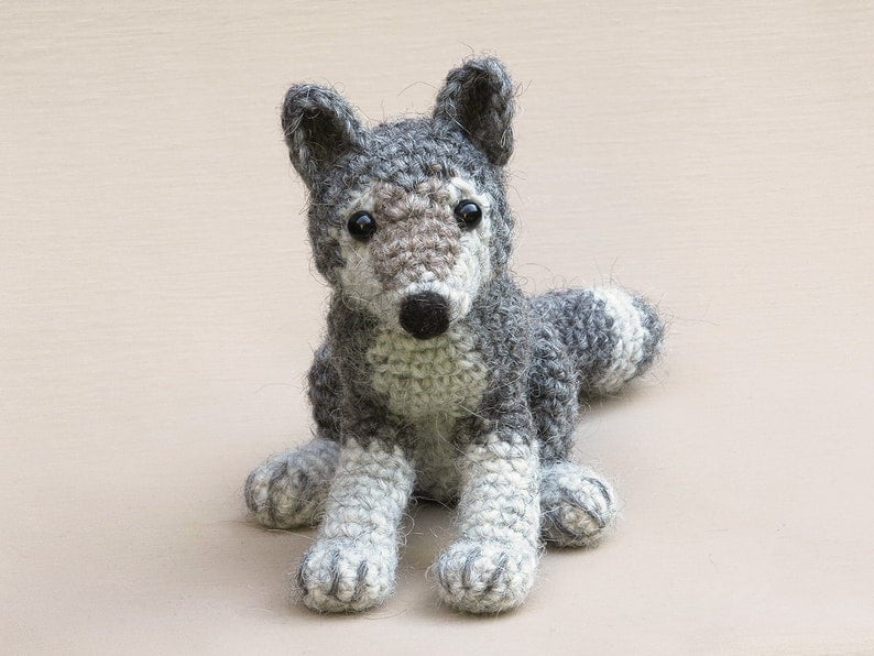 Crochet pattern for Woolfie, realistic crochet wolf amigurumi Instant download PDF File image 3