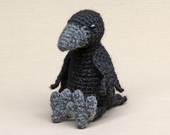 Crochet pattern for Crowly the raven or crow amigurumi - Instant download PDF File