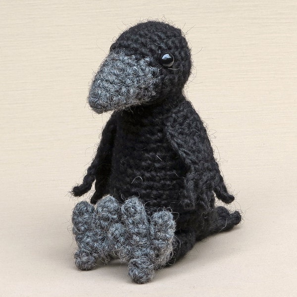 Crochet pattern for Crowly the raven or crow amigurumi - Instant download PDF File