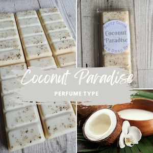 Coconut Paradise Wax Melts, Coconut Wax Melts, Coconut Fragrance, Coconut Tarts, Coconut Scented Wax Melts, Coconut Snap Bar, Perfume Dupes