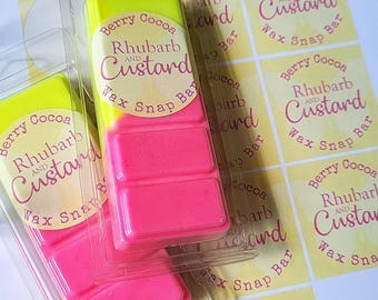 Rhubarb and Custard Wax Melts, Fruity Wax Melts, Sweets Wax Melts, Rhubarb Wax Melts, Pink Wax Melts, Rhubarb Scent, Sweetie  Scents