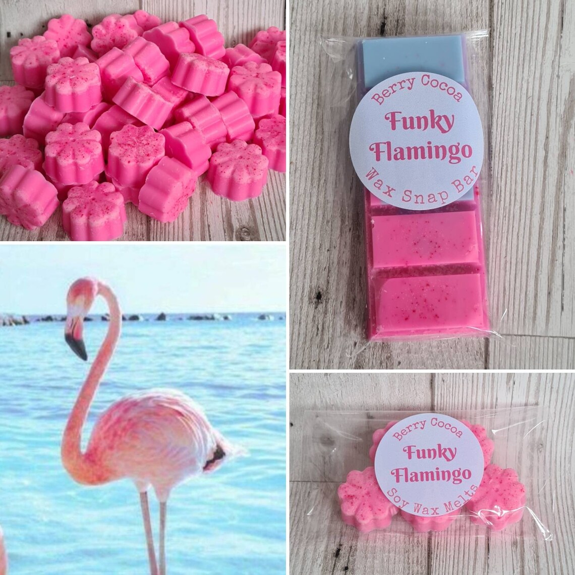 FUNKY FLAMINGO Wax Melts Fruity Scent Pink Wax Melts Sweet Etsy