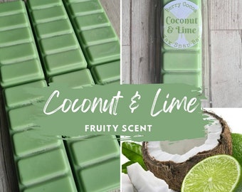 COCONUT AND LIME Wax Melts, Lime Scent, Coconut Lime, Coconut and Lime Fragrance, Home Fragrance, Lime Wax Melts, Coconut Wax Melts