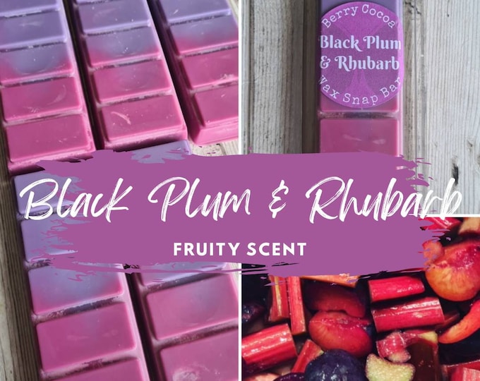 Black Plum and Rhubarb Wax Melts Black Plum Scent Fruity Wax Etsy
