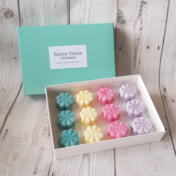 2 Parma Violets /& 2 Rhubarb /& Custard Scented Wax Tarts Sweet Shop Wax Tarts