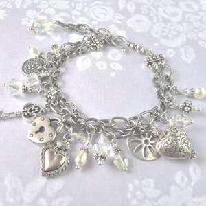 Swarovski heart sales charm bracelet