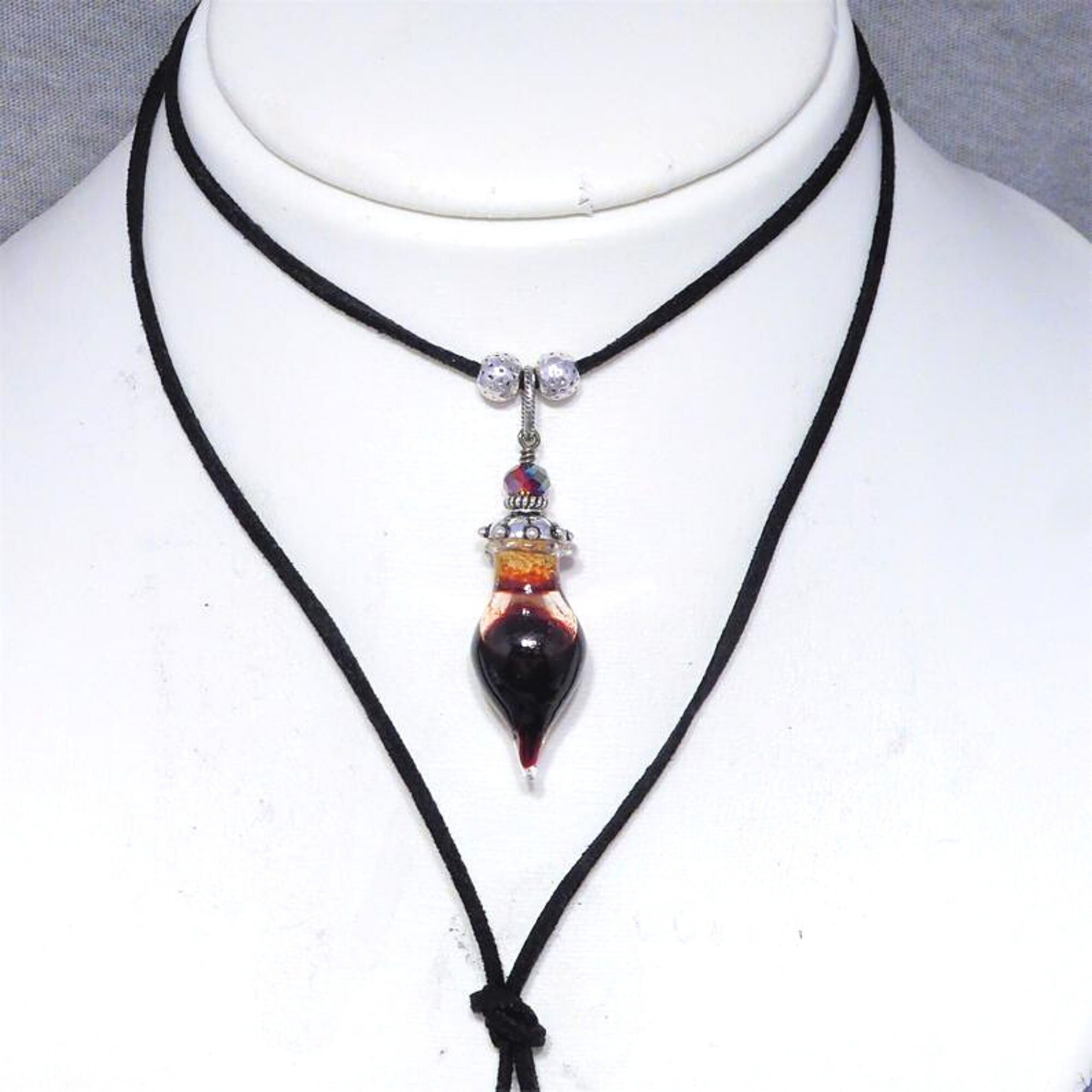 Blood Vial Choker Lariat Gothic Jewellery Vampire Blood Etsy