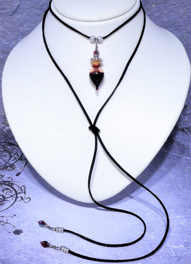Blood Vial Choker Lariat Gothic Jewellery Vampire Blood Etsy