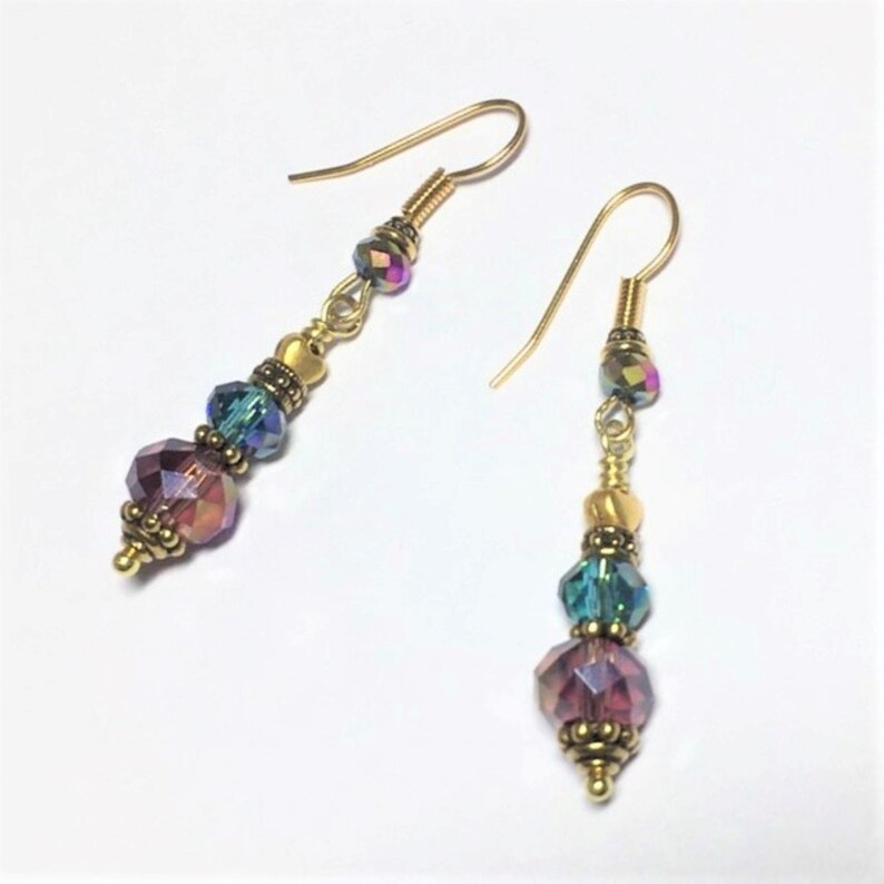 Gold Boho Earrings Gold Heart Earrings Dangle Drop Bohemian Etsy UK