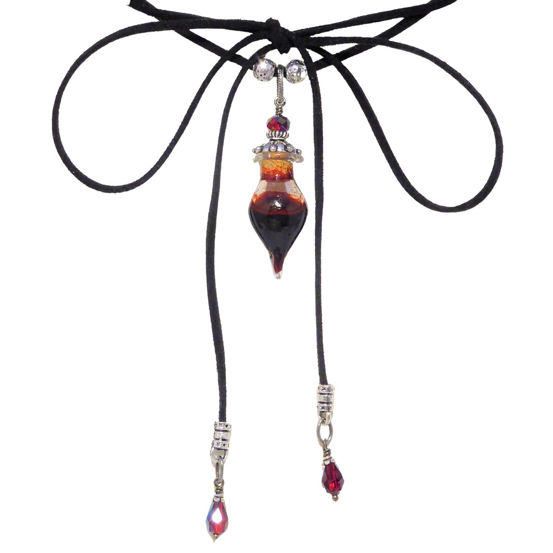 Blood Vial Choker Lariat Gothic Jewellery Vampire Blood Etsy