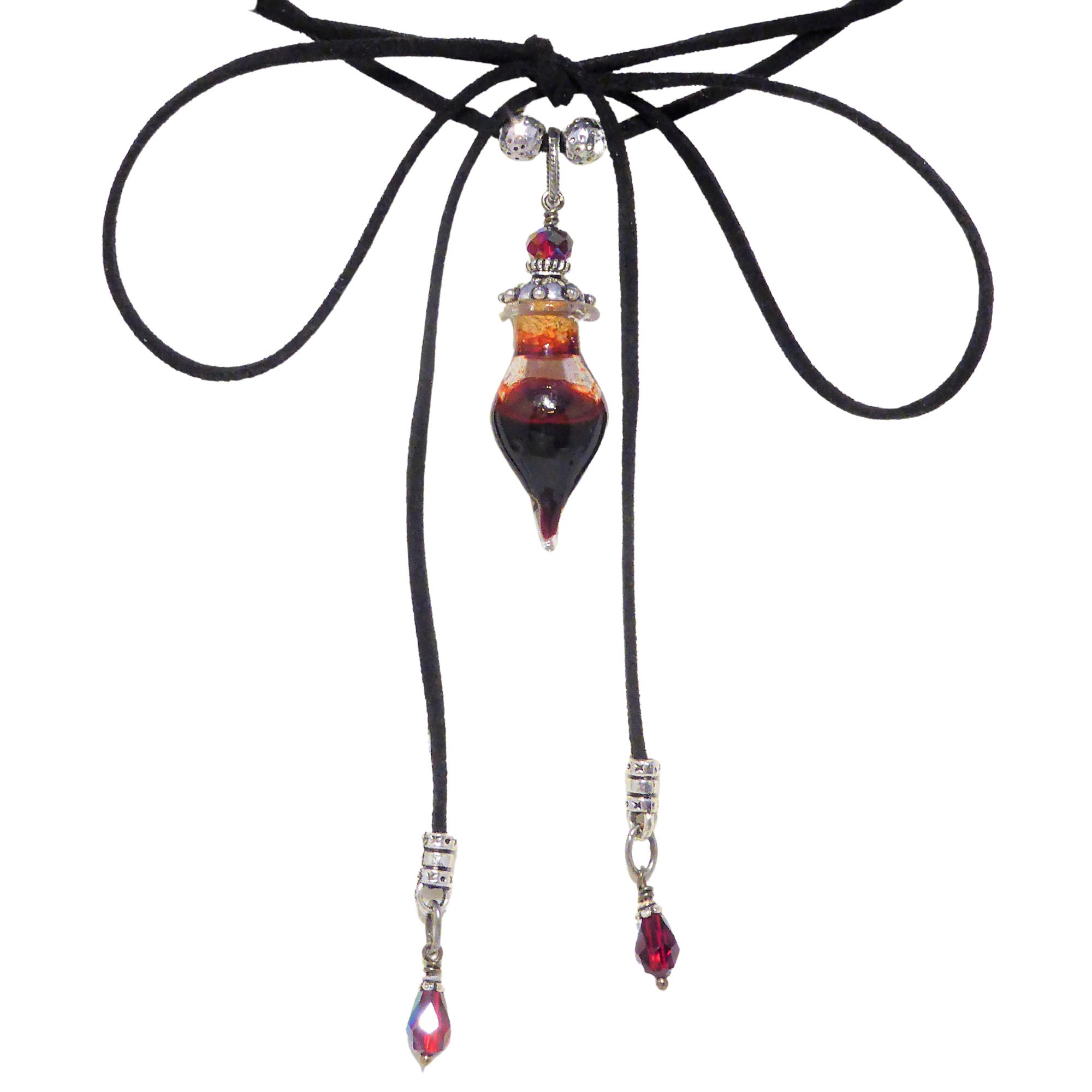 Blood Vial Choker Lariat Gothic Jewellery Vampire Blood Etsy