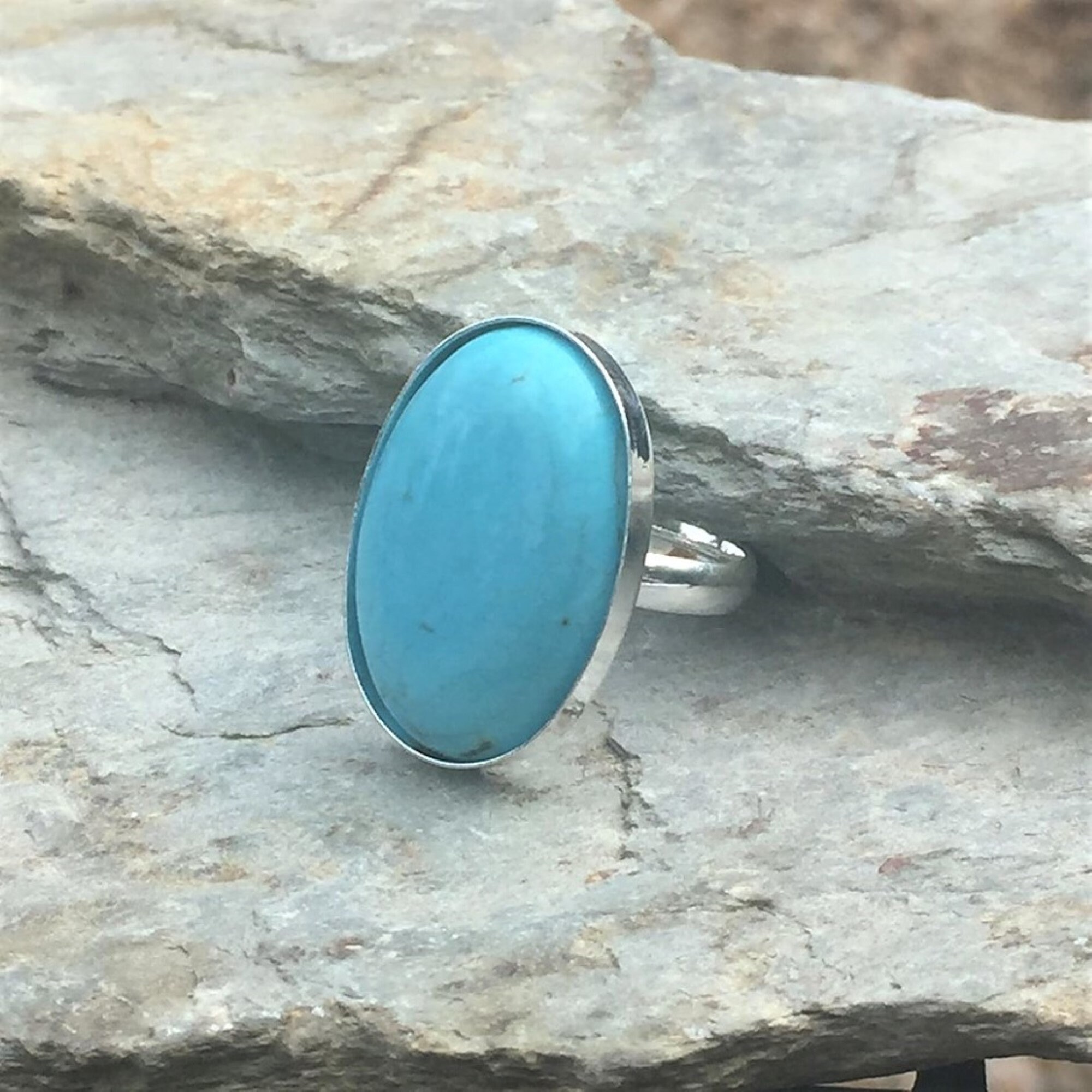 Sterling Silver Turquoise Stone Ring Solid 925 Silver | Etsy