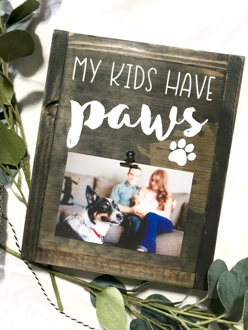 Personalized My kids Have Paws Picture Frame 4x6 Picture Etsy