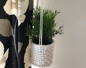 Succulent planter, hanging planter, plant pot, crochet basket, eco friendly home, indoor plant hanger, custom colour