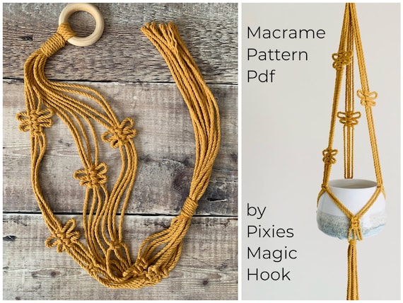 Macrame Bee Plant Hanger Pattern, Beginner Friendly (PDF Tutorial)