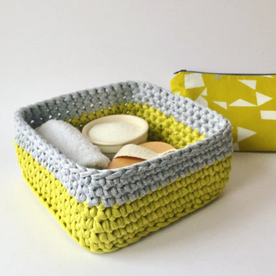 Desk Basket - Easy to Follow Written Crochet Pattern - Secret Yarnery