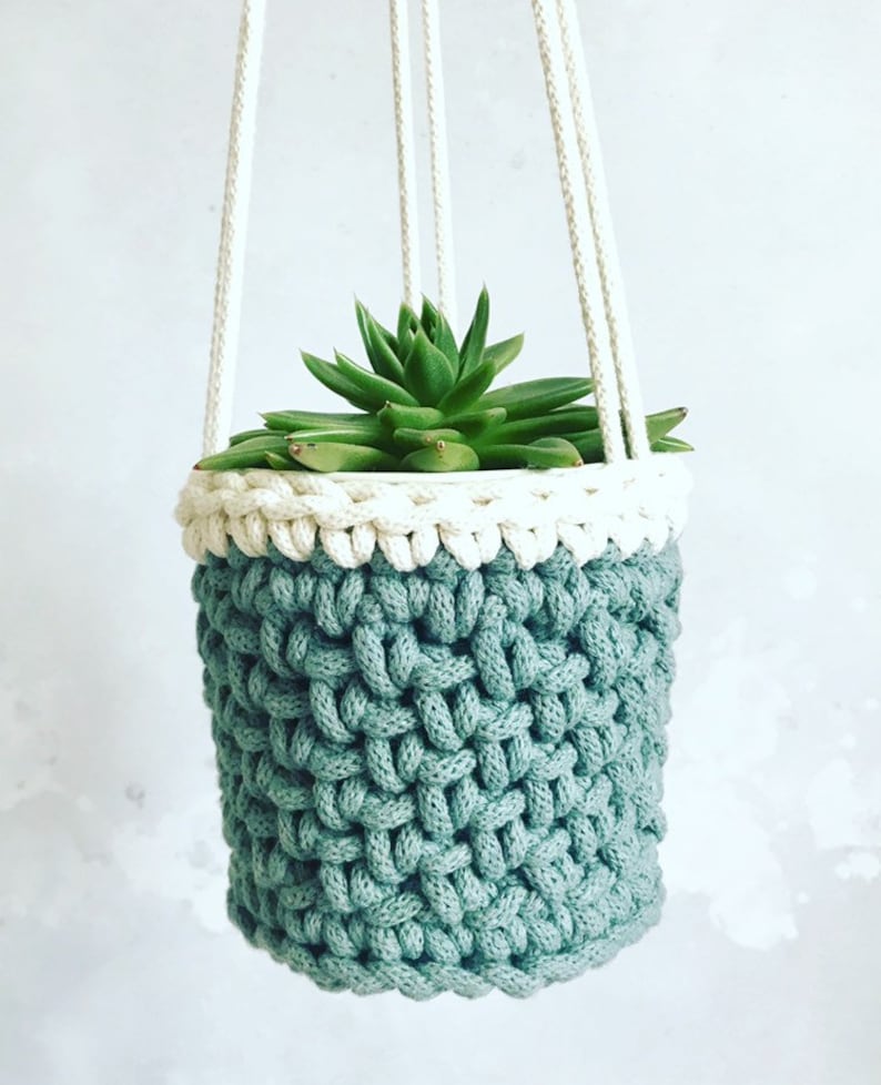 Crochet pattern crochet plant hanger hanging planter Etsy