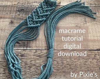 Digitaler download Makramee Pflanzen Aufhänger Muster, hängende Pflanze, Pflanzenliebhaber Geschenk, Wohnkultur