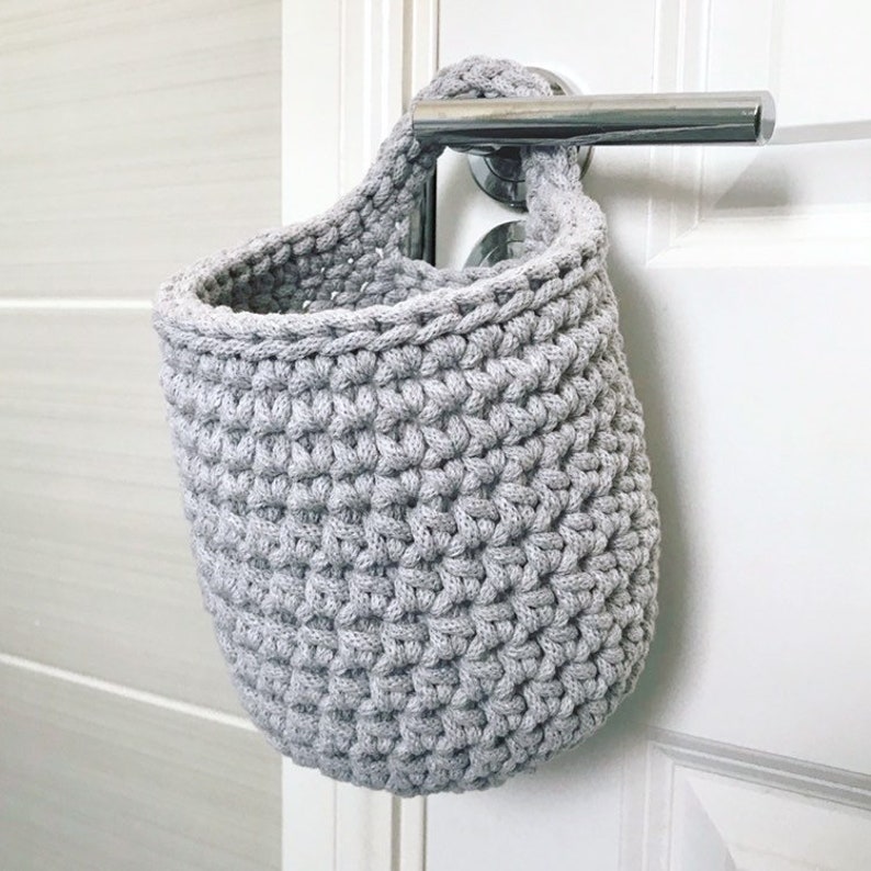 Small Hanging Basket Crochet Pattern, instant digital download image 6
