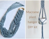 DIY macrame plant hanger, make your own craft kit, vegan gift, home decor, Eco friendly, custom colour