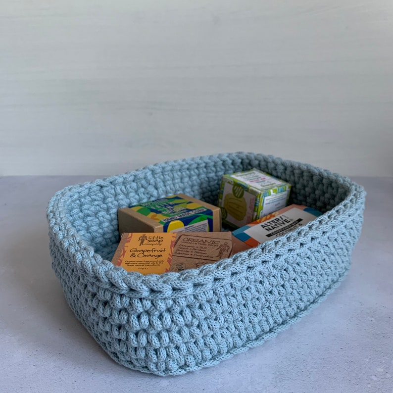 Crochet Pattern Rectangle Crochet Basket Nursery Decor Etsy